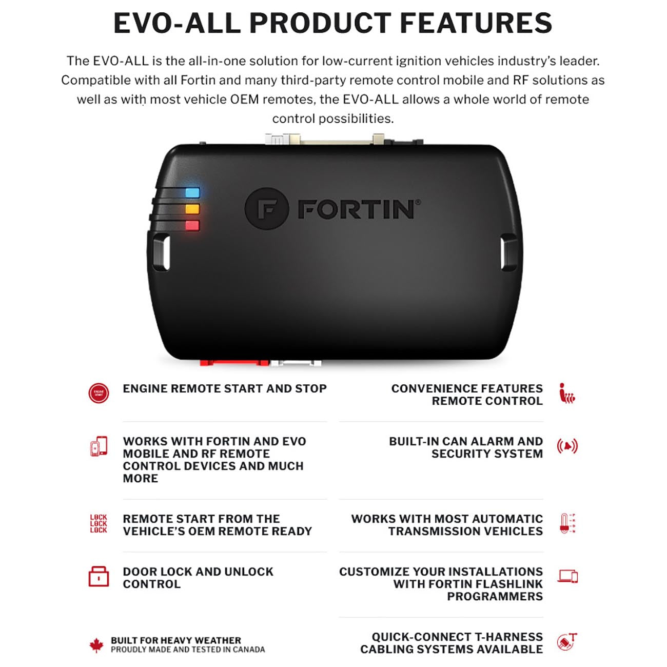 Fortin Remote Start Module and T-Harness for ’10-’22 GM Standard-Key Vehicles