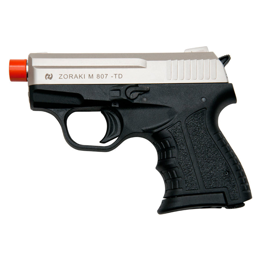 Zoraki M807 Satin Finish - 8MM Front Firing Blank Pistol Semi-Auto Gun