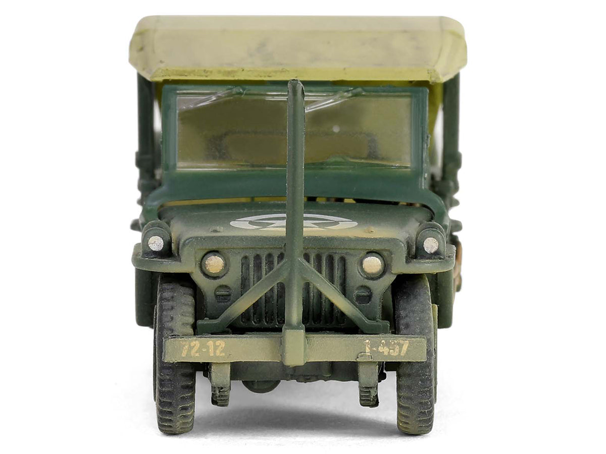 Willys MB Jeep Trailer Drab Driver Figure United States Army Mini AFV 1/64