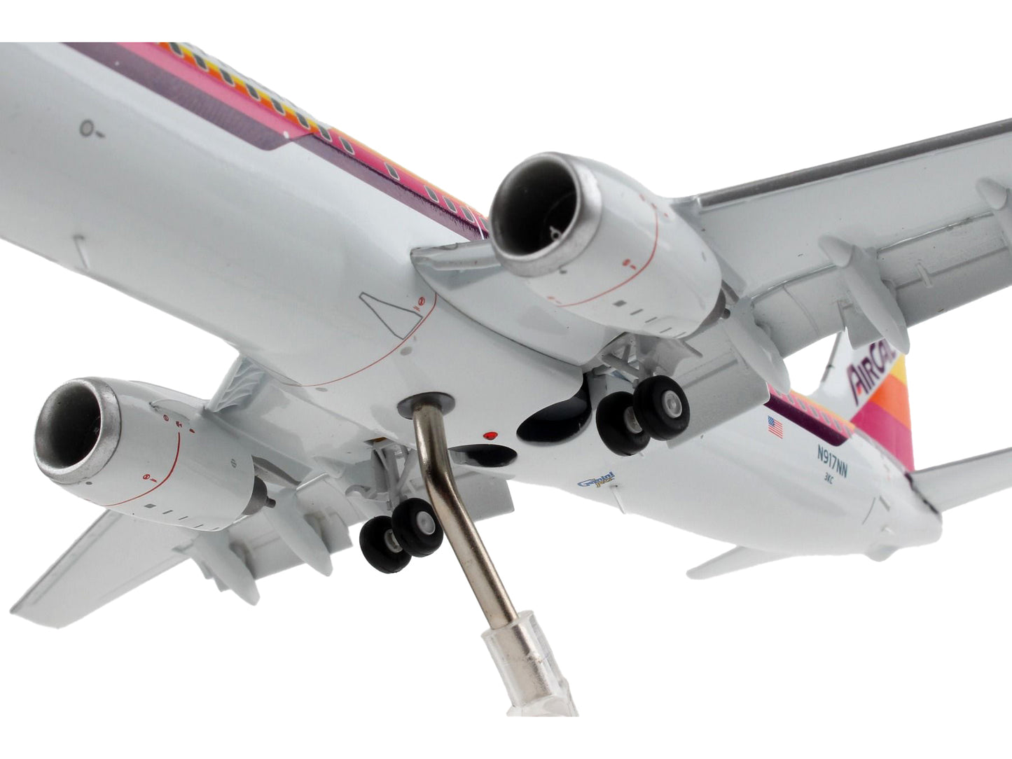 Boeing 737-800 Commercial Aircraft with Flaps Down "American Airlines - AirCal" Gray Stripes "Gemini 200" Series 1/200 Diecast Model Airplane by GeminiJets <h2>Boeing GeminiJets</h2> <p>High-quality c