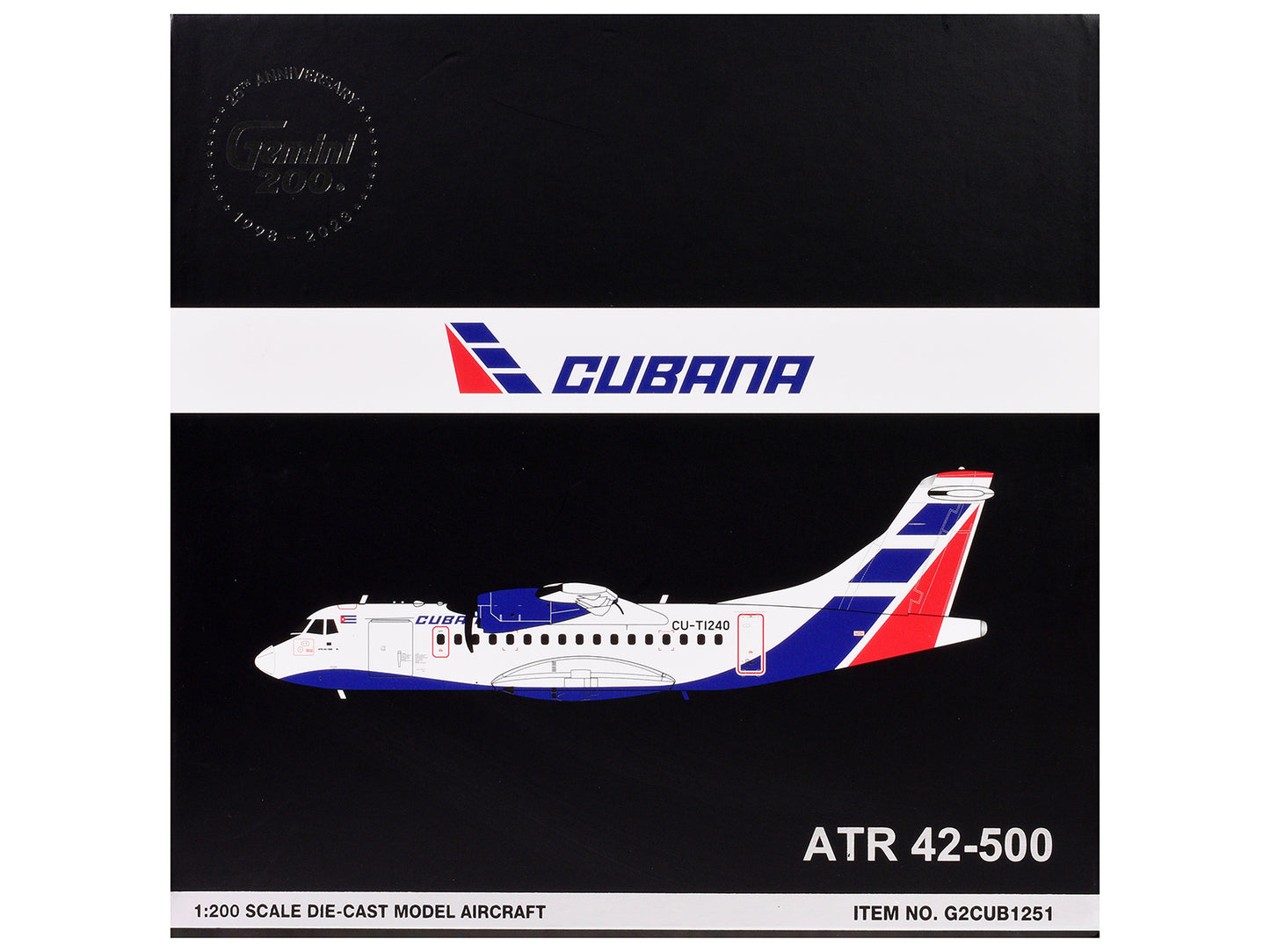 ATR 42-500 Commercial Aircraft "Cubana" (CU-T1240) White with Blue and Red Tail "Gemini 200" Series 1/200 Diecast Model Airplane by GeminiJets <h2>ATR GeminiJets</h2> <p>High-quality car perfect for c