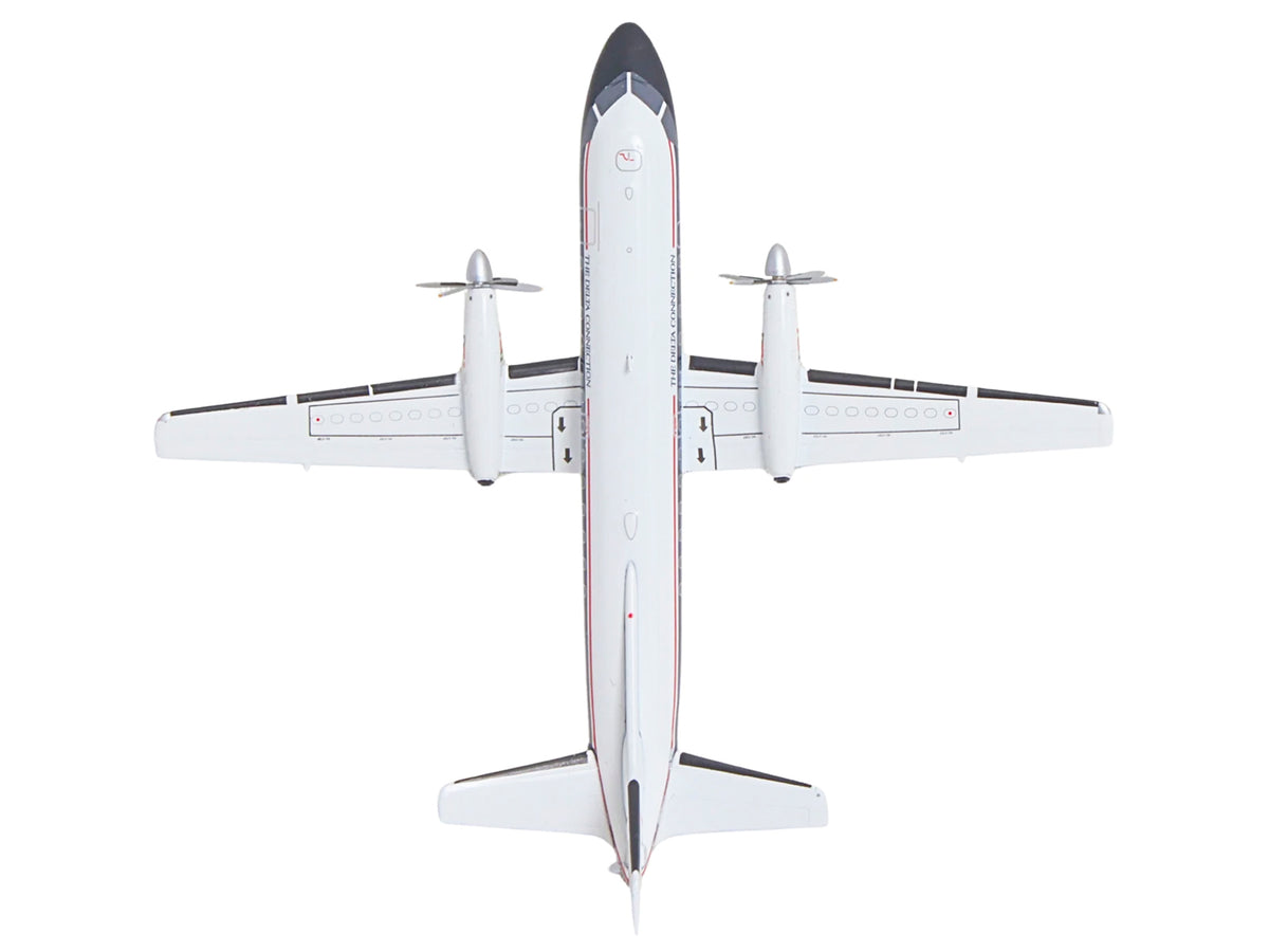 Saab 340A Commercial Aircraft "Delta Connection - Business Express Airlines" (N749BA) White with Dark Blue and Red Stripes "Gemini 200" Series 1/200 Diecast Model by GeminiJets