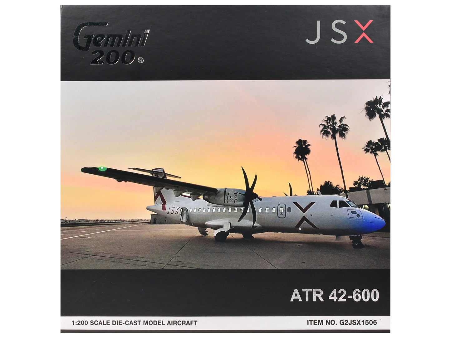 ATR 42-600 Commercial Aircraft "JSX" (N400JX) White with Red Stripes "Gemini 200" Series 1/200 Diecast Model Airplane by GeminiJets