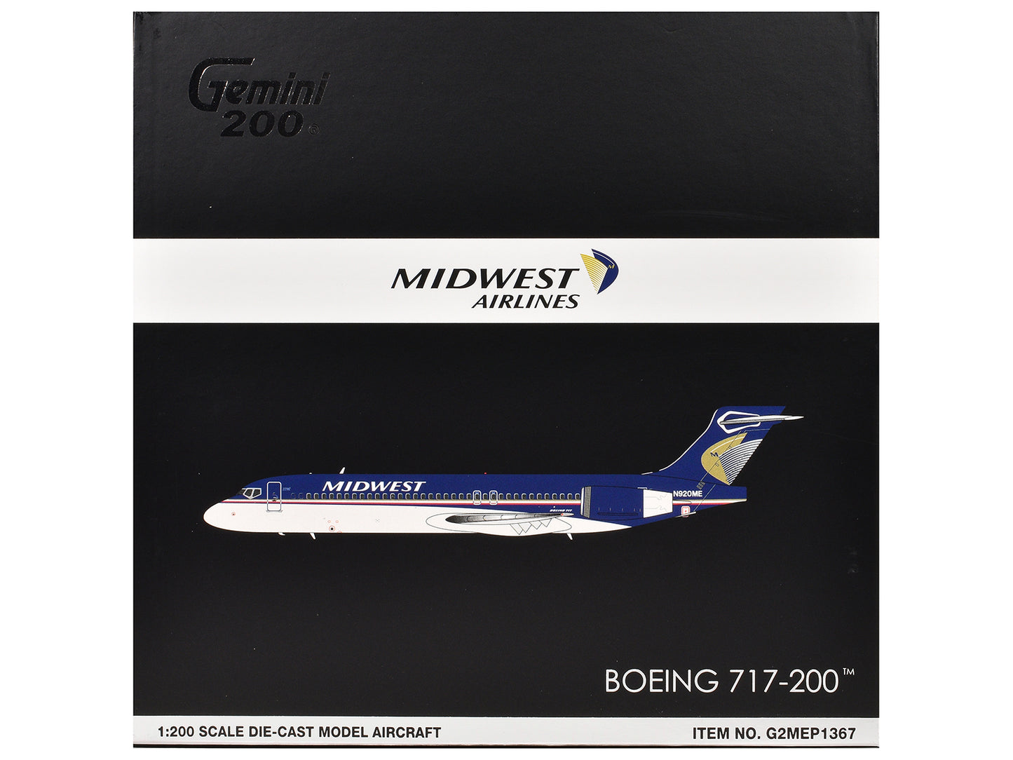 Boeing 717-200 Commercial Aircraft "Midwest Airlines" (N920ME) Blue and White "Gemini 200" Series 1/200 Diecast Model Airplane by GeminiJets <h2>Boeing GeminiJets</h2> <p>High-quality car perfect for