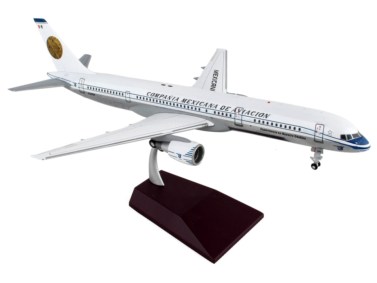 Boeing 757-200 Commercial Aircraft "Mexicana Retro Livery" (N380RM) White with Tail Graphics "Gemini 200" Series 1/200 Diecast Model Airplane by GeminiJets