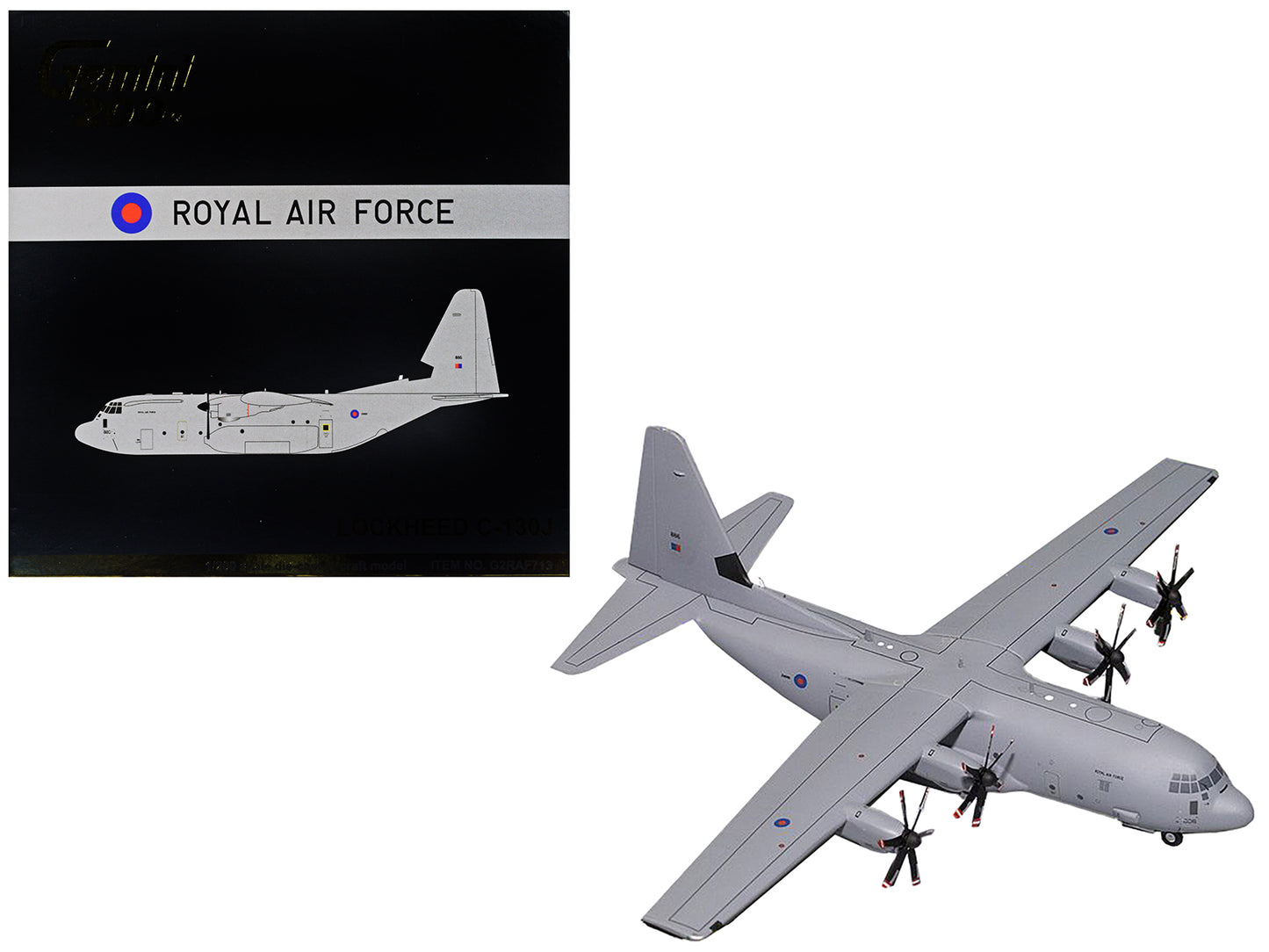 Lockheed C-130J Super Hercules Transport Aircraft "British Royal Air Force" Gray "Gemini 200" Series 1/200 Diecast Model Airplane by GeminiJets <h2>Lockheed GeminiJets</h2> <p>High-quality car perfect
