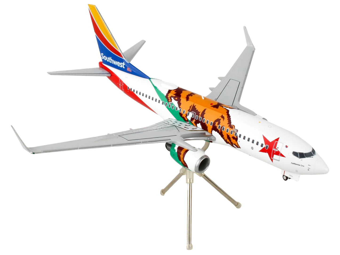 Boeing 737-700 Commercial Aircraft "Southwest Airlines - California One" Flag Livery "Gemini 200" Series 1/200 Diecast Model Airplane by GeminiJets <h2>Boeing GeminiJets</h2> <p>High-quality car perfe