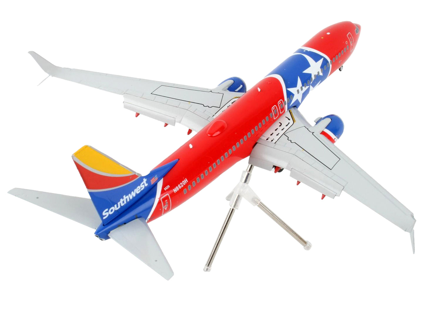 Boeing 737-800 Commercial Aircraft with Flaps Down "Southwest Airlines - Tennessee One" Flag Livery "Gemini 200" Series 1/200 Diecast Model Airplane by GeminiJets <h2>Boeing GeminiJets</h2> <p>High-qu