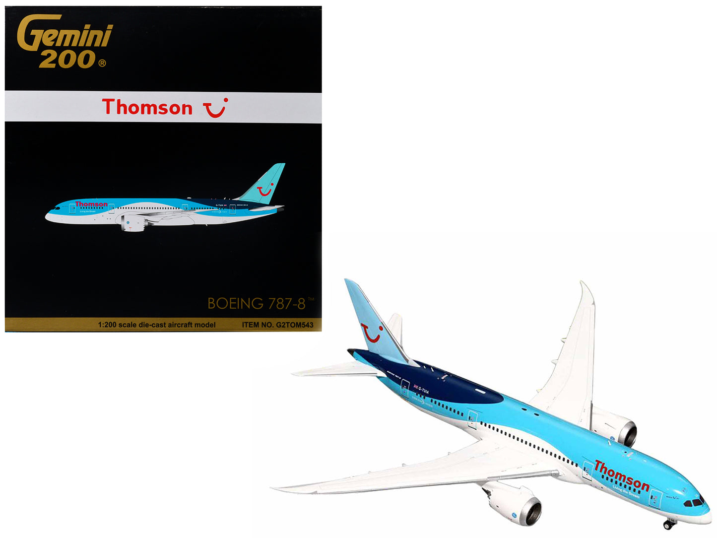 Boeing 787-8 Commercial Aircraft "Thomson - TUI Airways" Blue and White "Gemini 200" Series 1/200 Diecast Model Airplane by GeminiJets <h2>Boeing GeminiJets</h2> <p>High-quality car perfect for collec