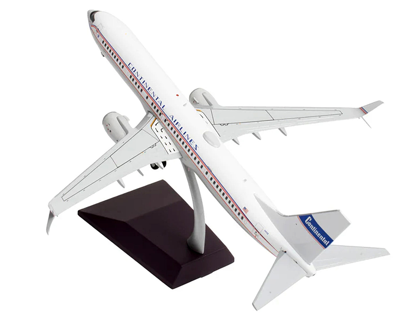 Boeing 737-900ER Commercial Aircraft "Continental Airlines - United Airlines" (N75435) White with Red and Blue Stripes "Gemini 200" Series 1/200 Diecast Model Airplane by GeminiJets <h2>Boeing GeminiJ
