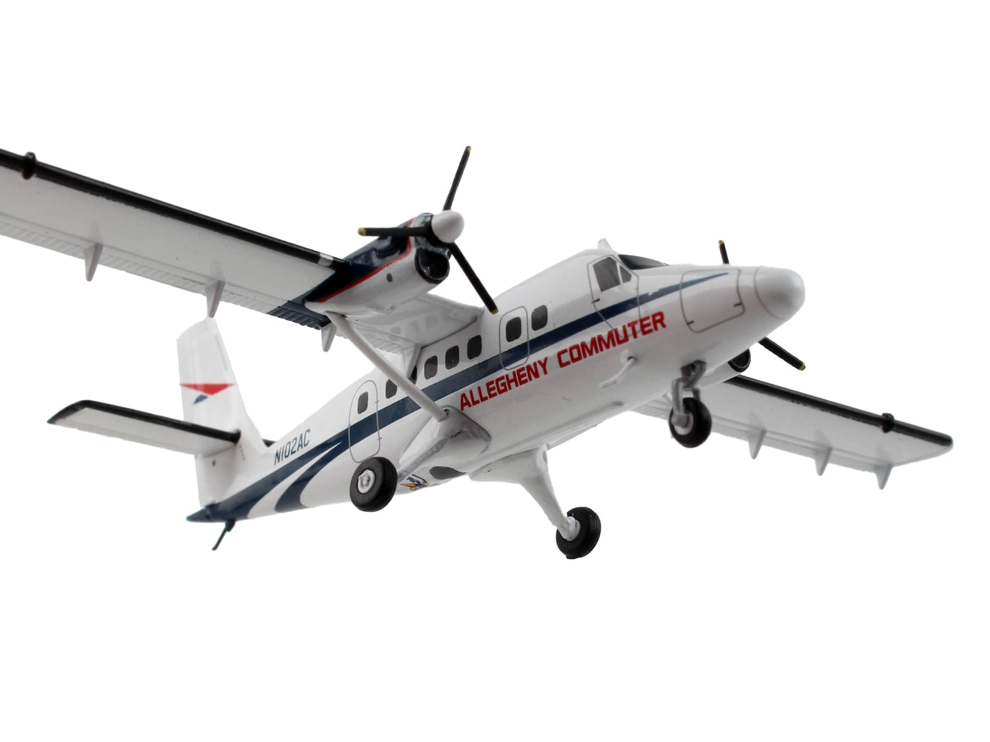 De Havilland DHC-6-300 Commercial Aircraft "Allegheny Airlines" White with Blue Stripes "Gemini 200" Series 1/200 Diecast Model Airplane by GeminiJets <h2>De GeminiJets</h2> <p>High-quality car perfec