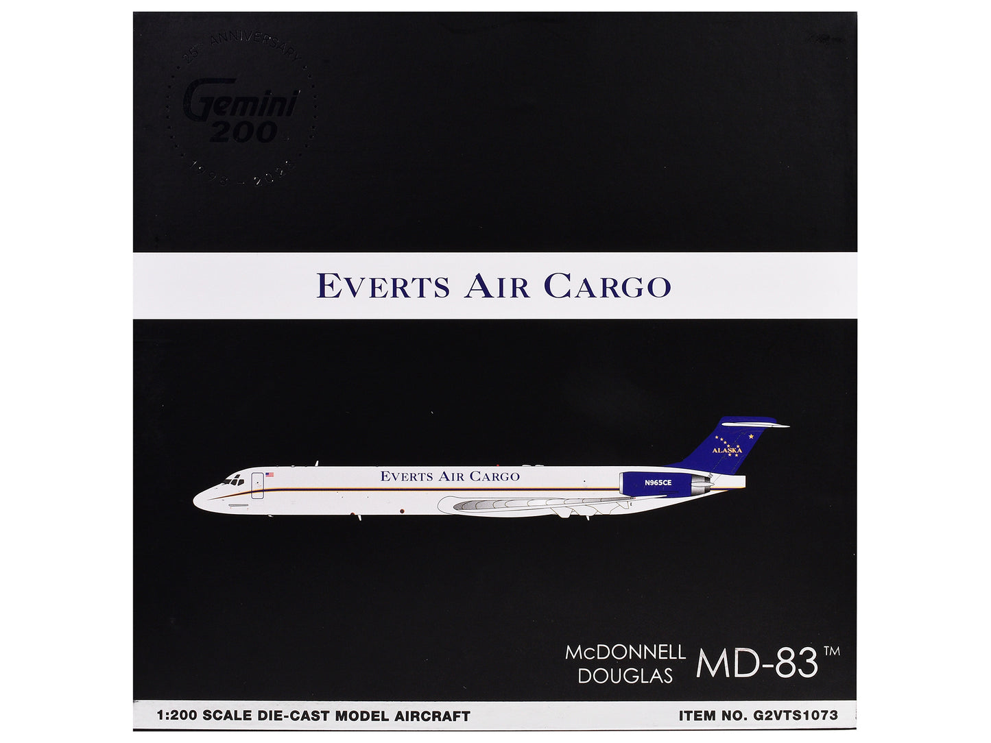 McDonnell Douglas MD-88 Commercial Aircraft "Everts Air Cargo" (N965CE) White with Blue Tail "Gemini 200" Series 1/200 Diecast Model Airplane by GeminiJets <h2>McDonnell GeminiJets</h2> <p>High-qualit
