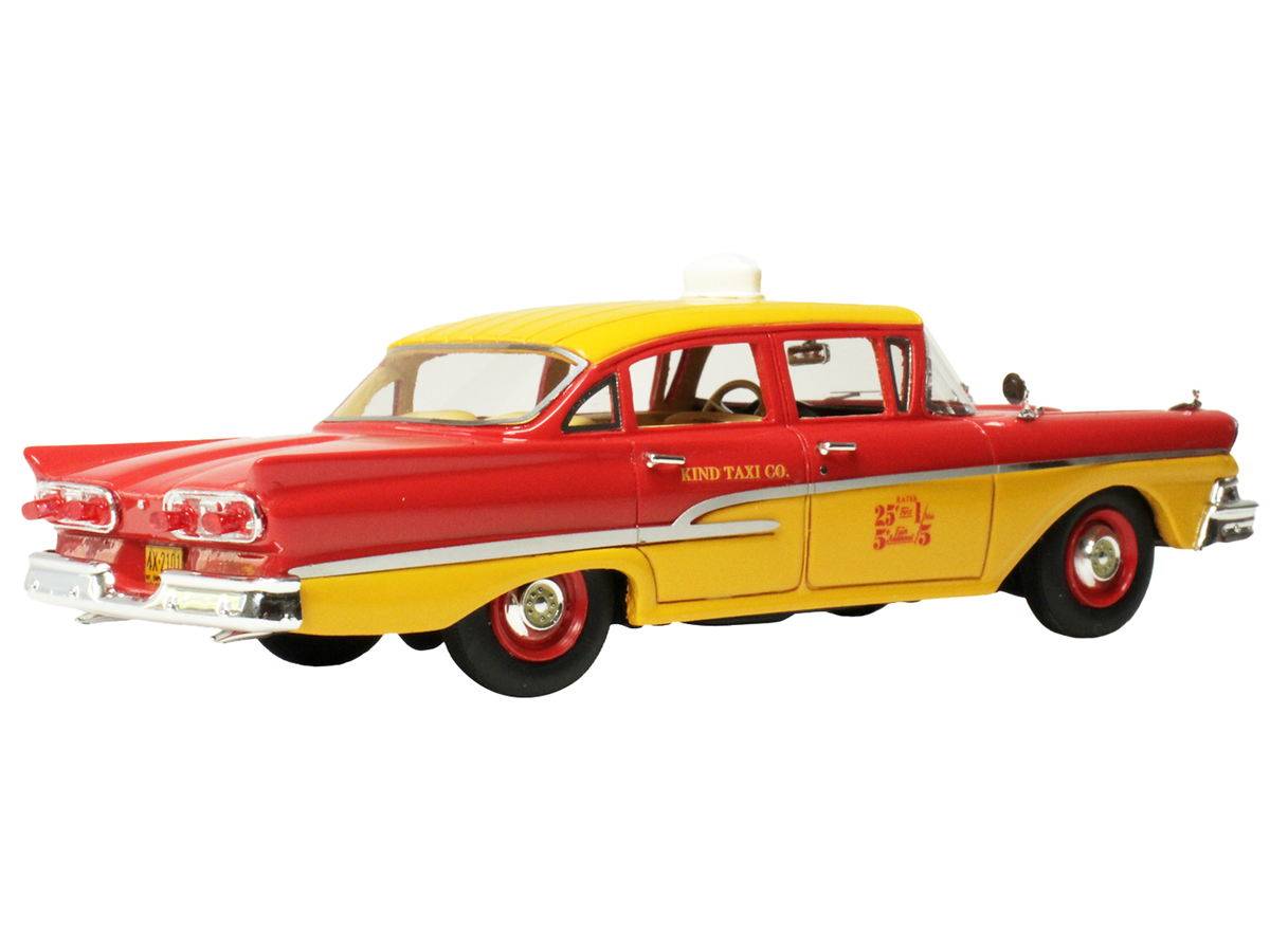 1958 Ford Custom 300 Taxi Cab Kind Taxi Co. Yellow Yellow Interior 1/43 Model