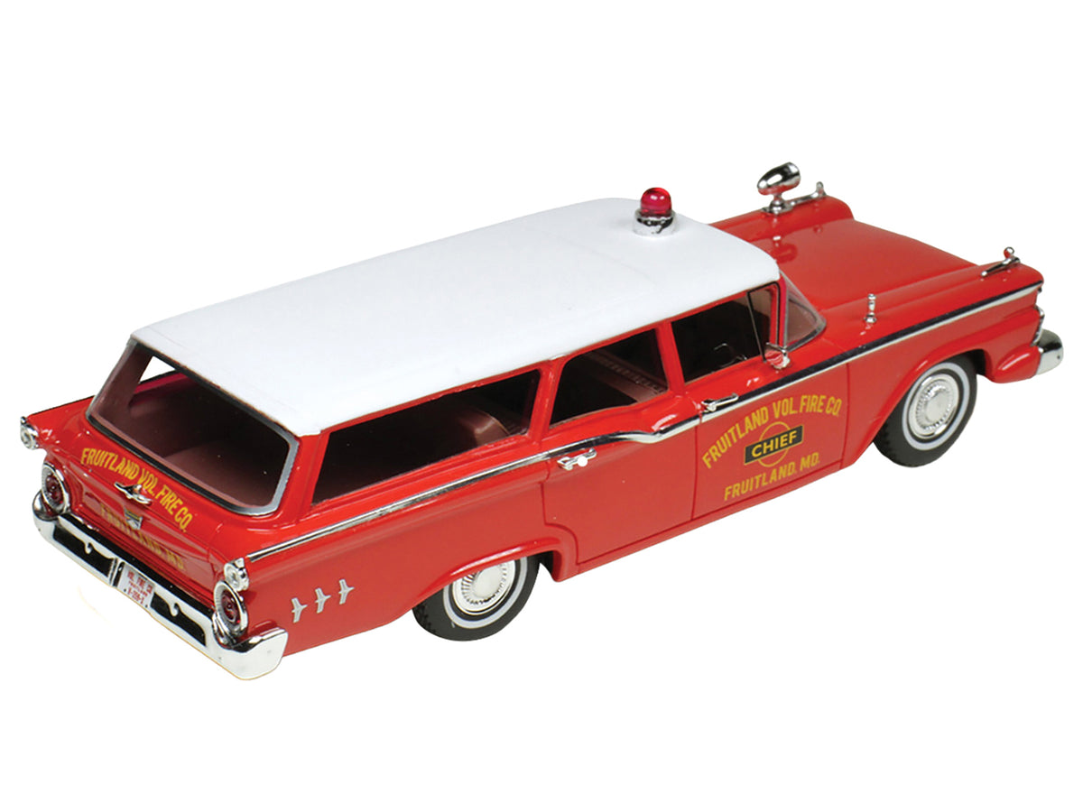 1959 Ford Country Squire Red with White Top Limited Ed. 200 pcs 1/43 Model