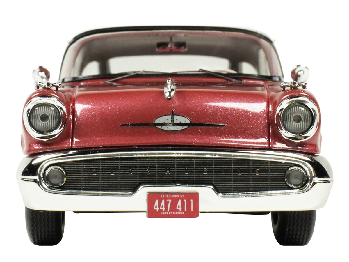 1957 Oldsmobile Starfire Royal Glow Red and Alcan White 1/43 Model
