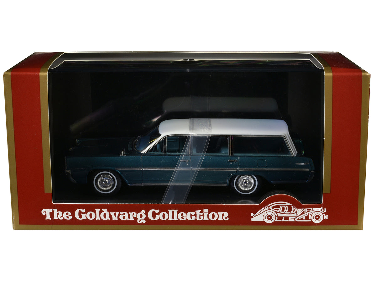 1964 Pontiac Safari Gulfstream Aqua White Top & Blue Interior 1/43 Model