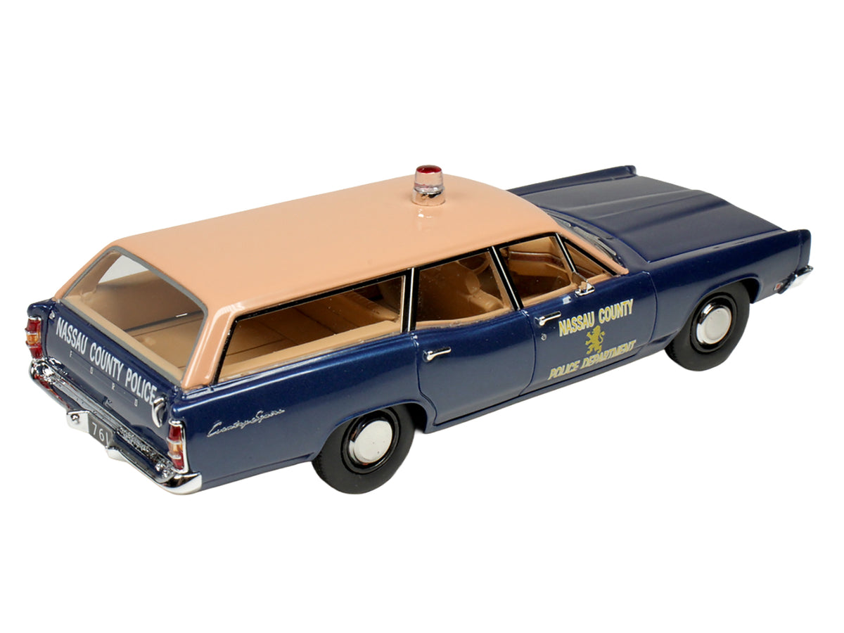 1970 Ford Country Squire Wagon Police Car Blue and Tan 1/43 Model