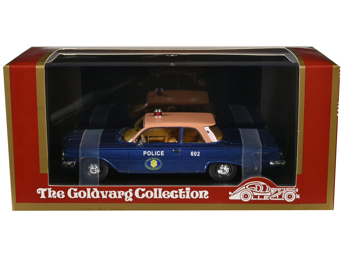 1961 Chevrolet Biscayne "Nassau County Police Department" Blue Metallic with Beige Top Limited Edition to 150 pieces Worldwide 1/43 Model Car by Goldvarg Collection
