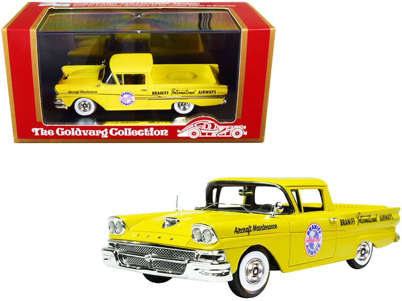 1958 Ford Ranchero Aircraft Maintenance Car Yellow 1/43 Model