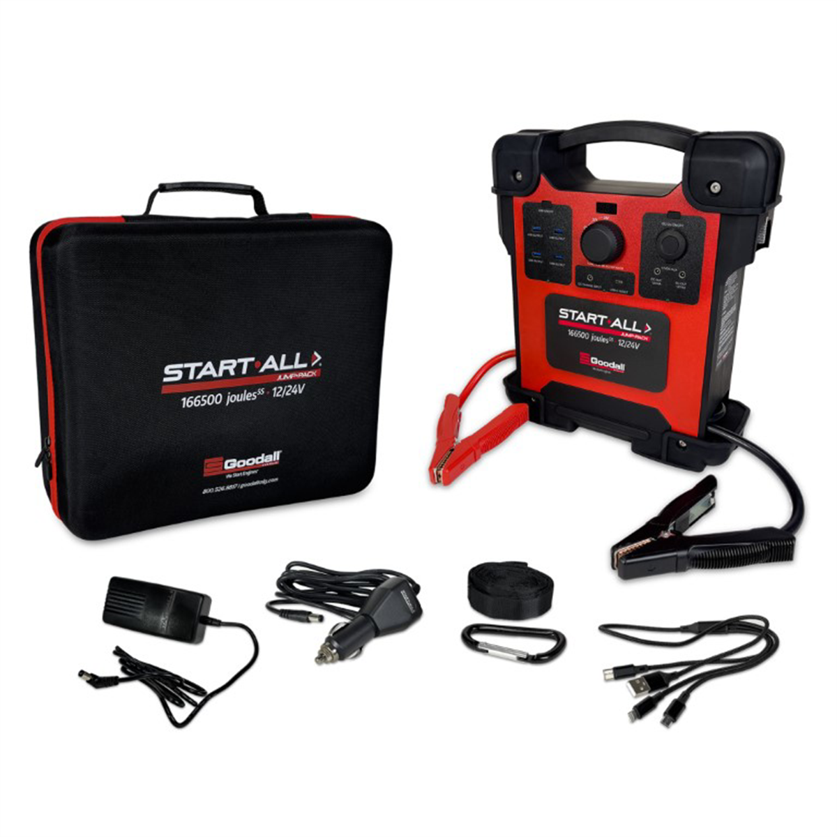 Goodall Manufacturing START-ALL Jump Starter 10000A/5000A 166500 Joules 12V/24V