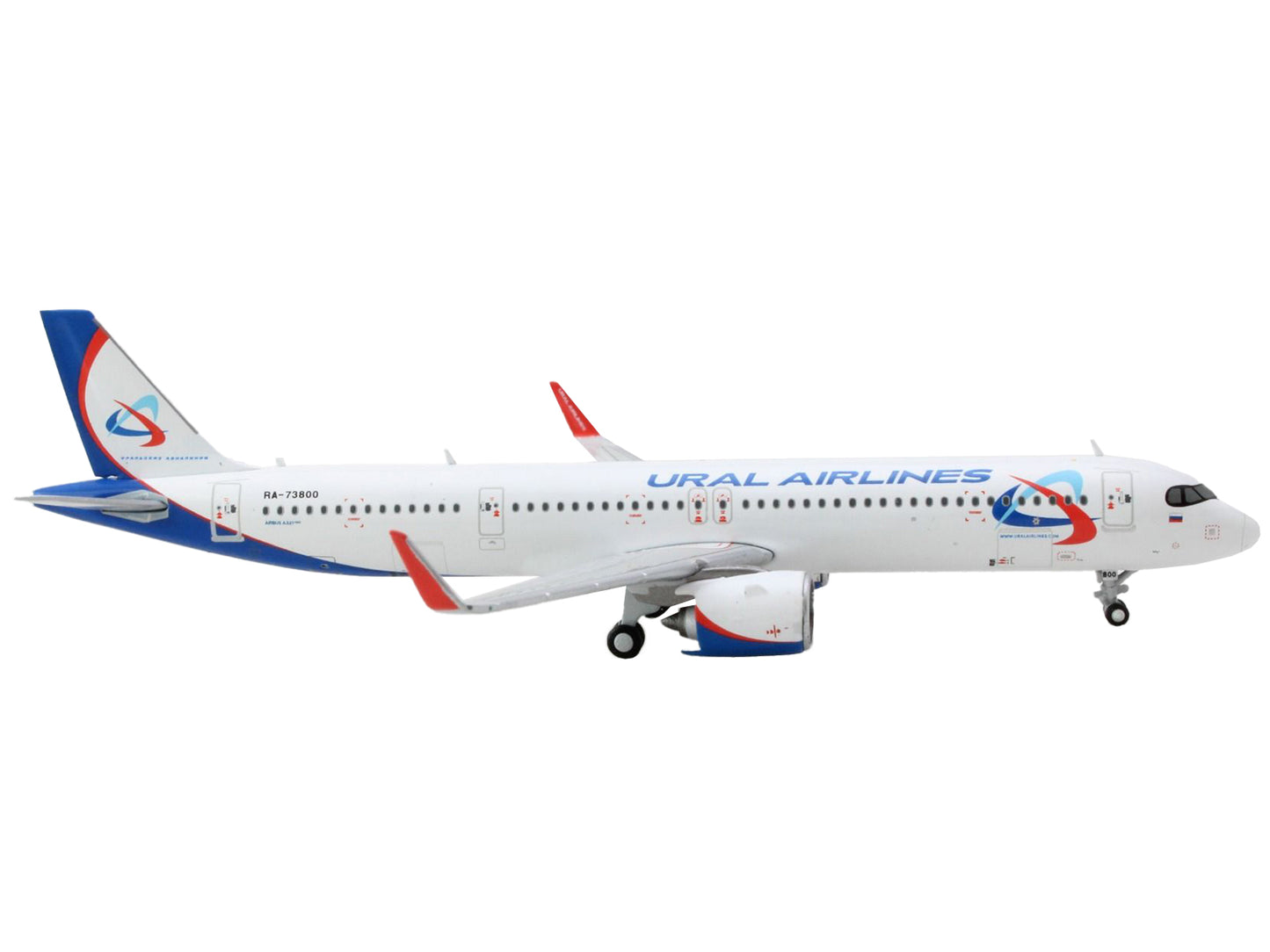Airbus A321neo Commercial Aircraft "Ural Airlines" White with Blue Tail 1/400 Diecast Model Airplane by GeminiJets <h2>Airbus GeminiJets</h2> <p>High-quality car perfect for collectors and enthusiasts