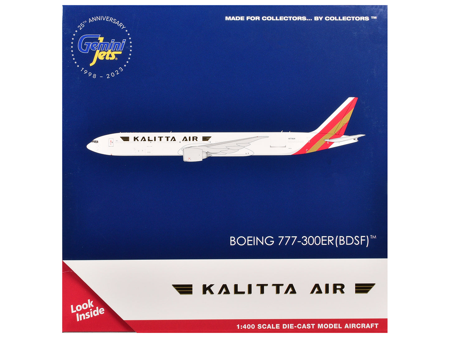 Boeing 777-300ER Commercial Aircraft "Kalitta Air" (N779CK) White with Red Tail 1/400 Diecast Model Airplane by GeminiJets <h2>Boeing GeminiJets</h2> <p>High-quality car perfect for collectors and ent