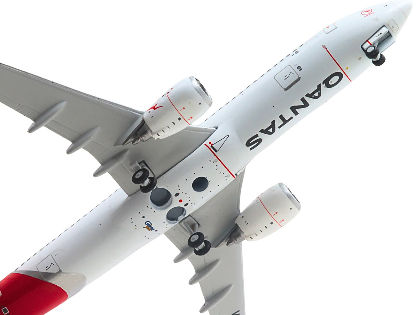 Boeing 737-800 Commercial Aircraft "Qantas Airways" (VH-VZW) White with Red Tail 1/400 Diecast Model Airplane by GeminiJets <h2>Boeing GeminiJets</h2> <p>High-quality car perfect for collectors and en