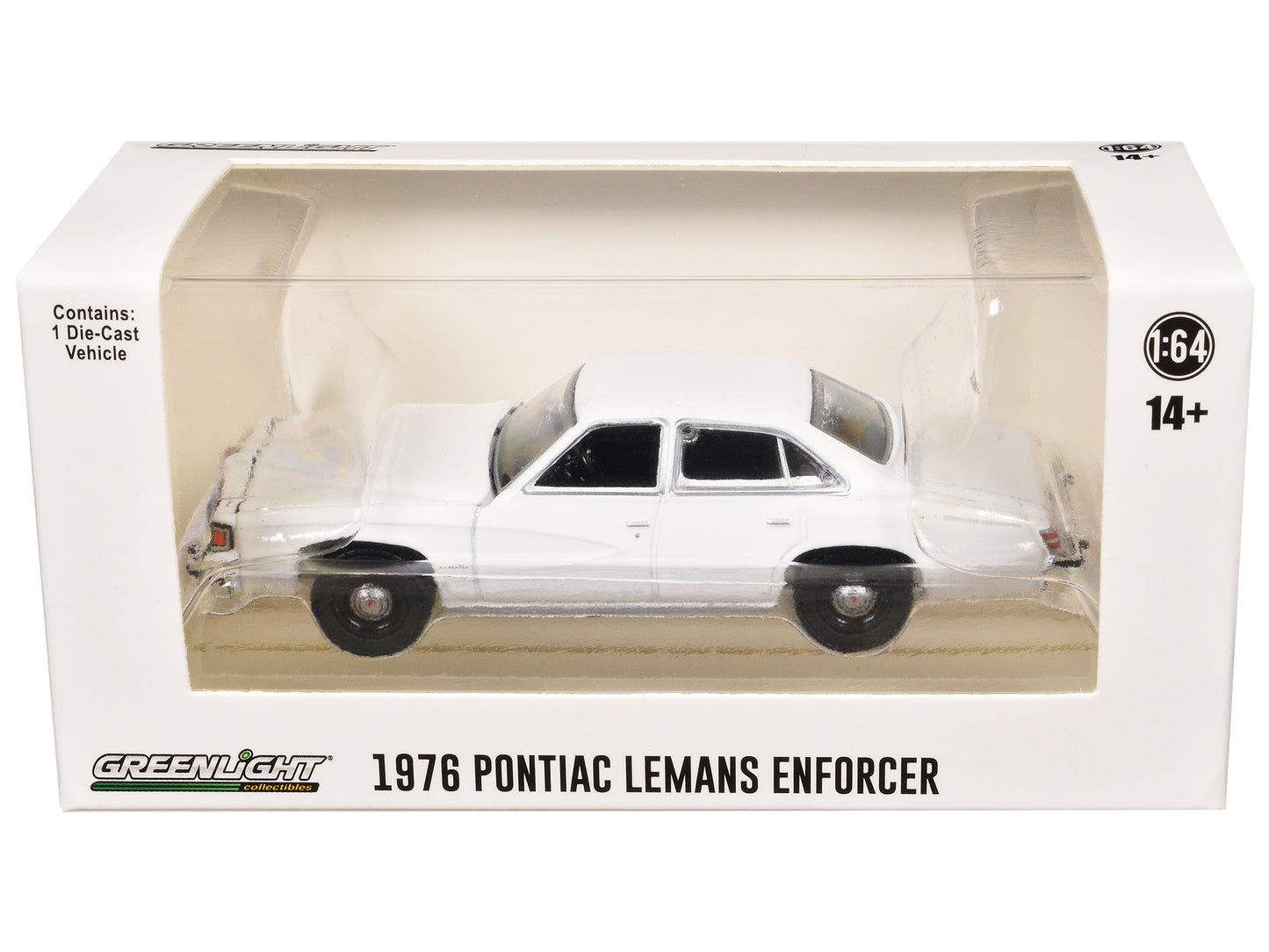 GreenLight 1976-77 Pontiac LeMans Enforcer White "Hot Pursuit - Hobby Exclusive" Series 1/64 Diecast Model Car by <h2>1976-77 Greenlight</h2> <p>High-quality perfect for collectors and enthusiasts. Fe