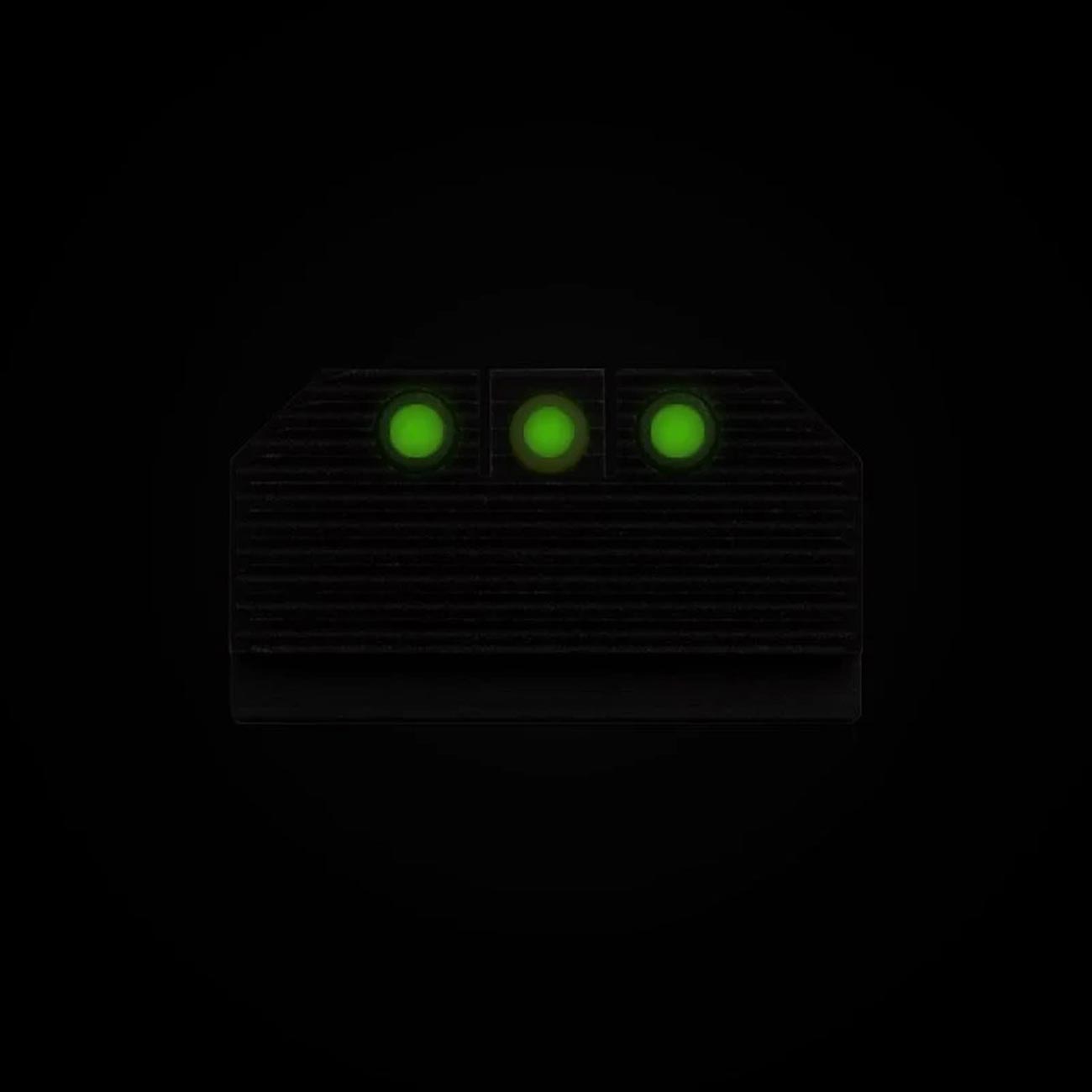 Night Fision Optics-Ready Stealth Series for Glock 17/19/34 Yellow Front Ring/Black Rear Rings