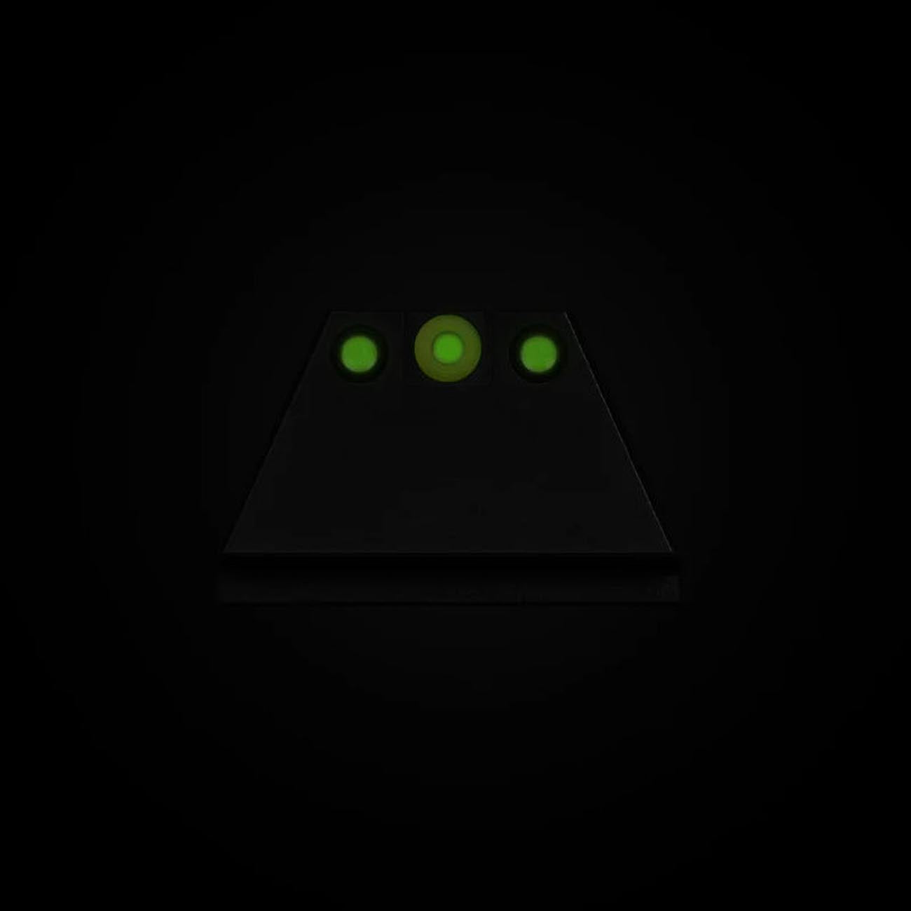 Night Fision Suppressor Height Tritium Night Sights for Most Glocks - White Tritium Front Ring/Triti