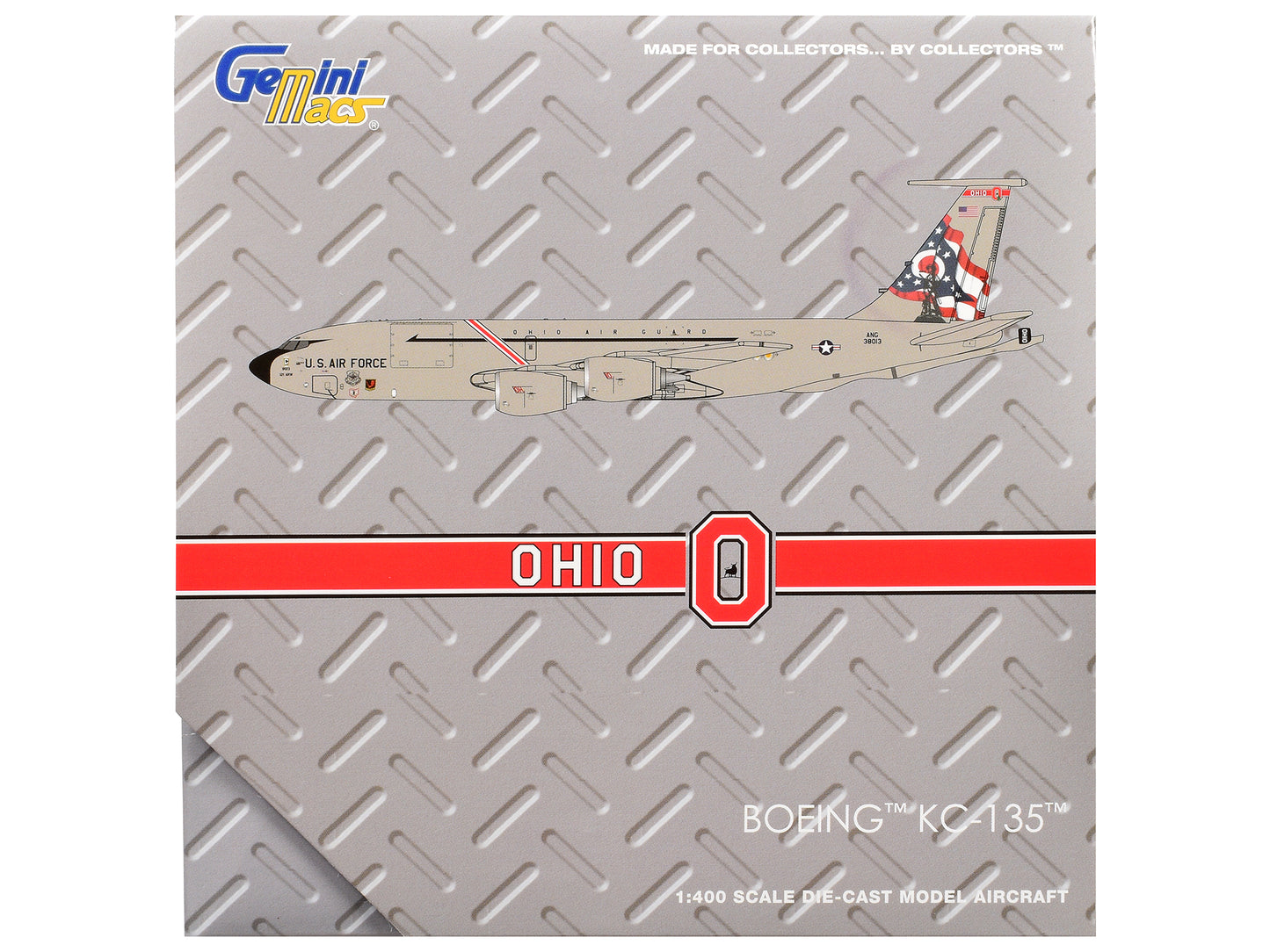 Boeing KC-135R Stratotanker Aircraft "Ohio Air National Guard" United States Air Force (63-8013) Gray "Gemini Macs" 1/400 Diecast Model Airplane by GeminiJets