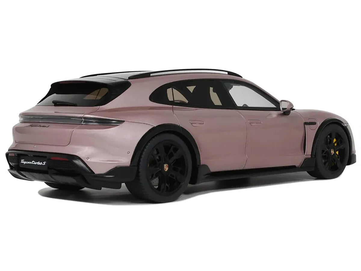 2022 Porsche Taycan Turbo S Cross Turismo Pink Metallic 1/18 Model by GT Spirit