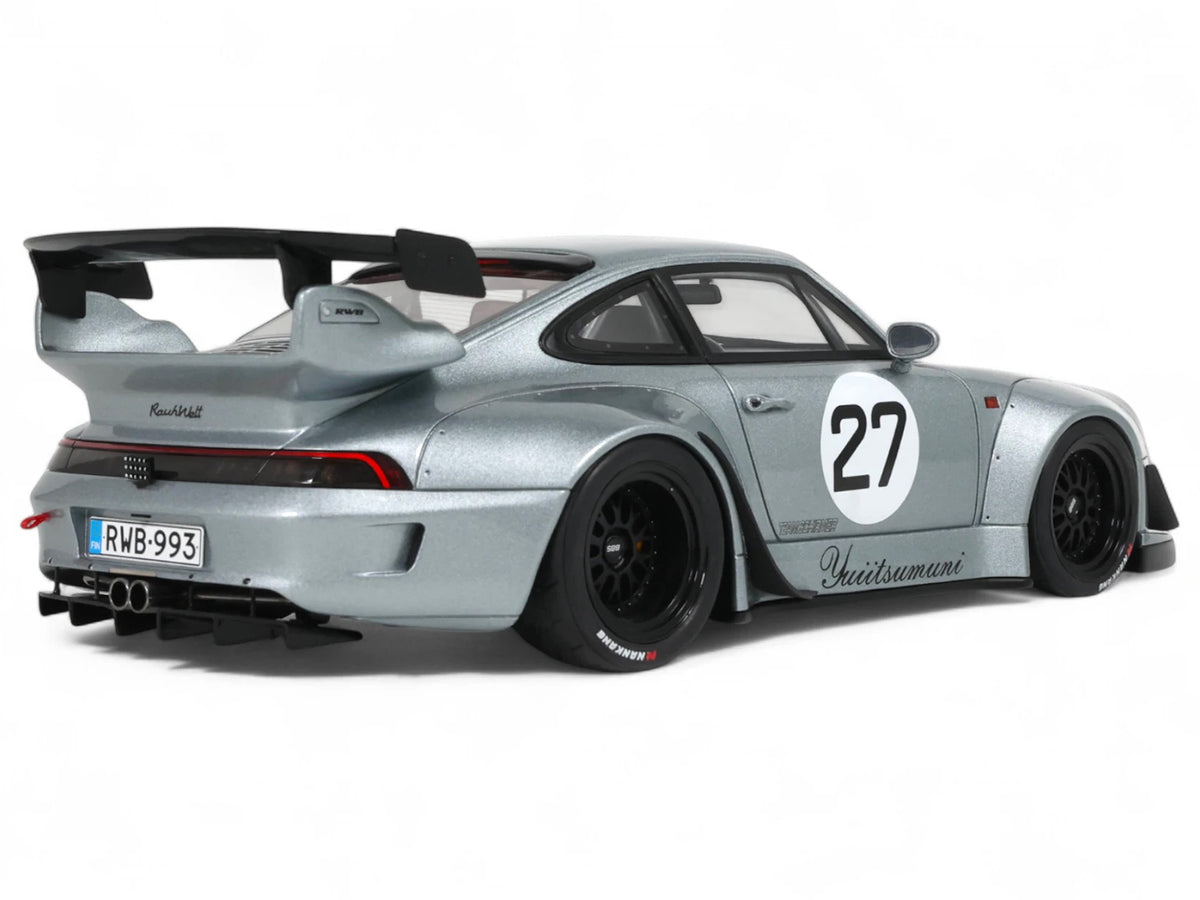2024 RWB Yuiitsumuni #27 Silver Metallic 1/18 Model by GT Spirit