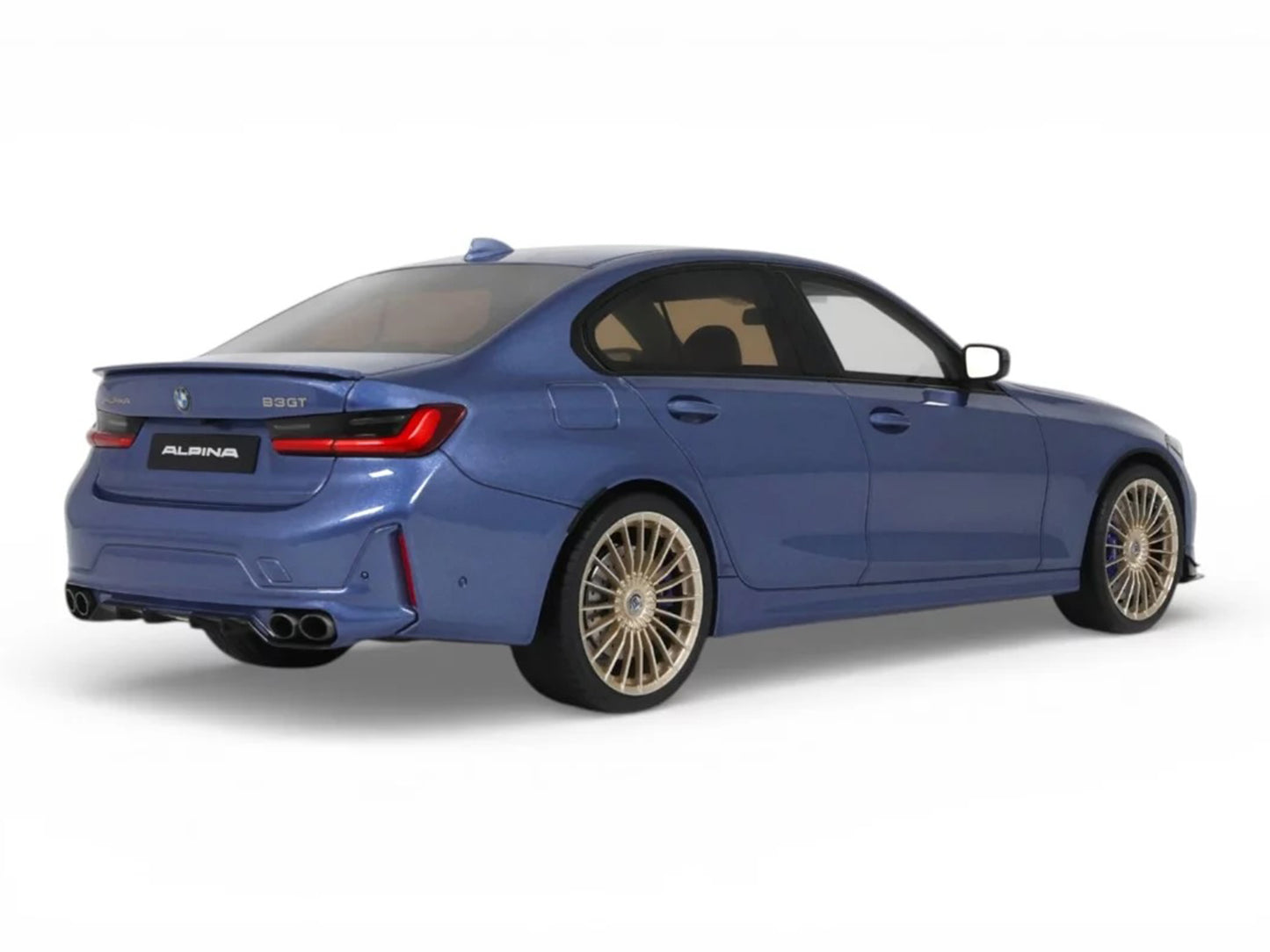 2024 BMW Alpina B3 GT Saloon Blue Metallic 1/18 Model Car by GT Spirit