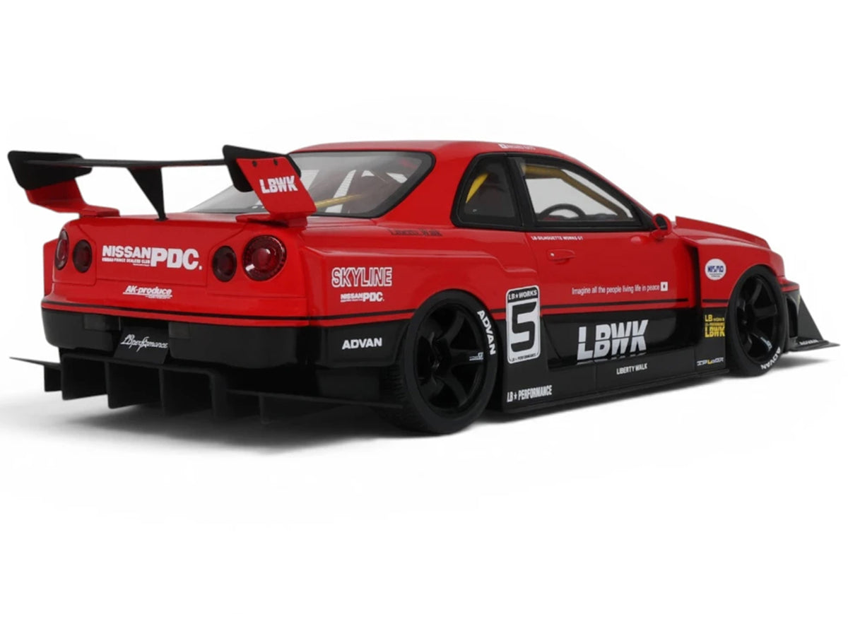 2020 Nissan Skyline GT-R LB-Super Silhouette RHD #5 Red & Black 1/18 Model