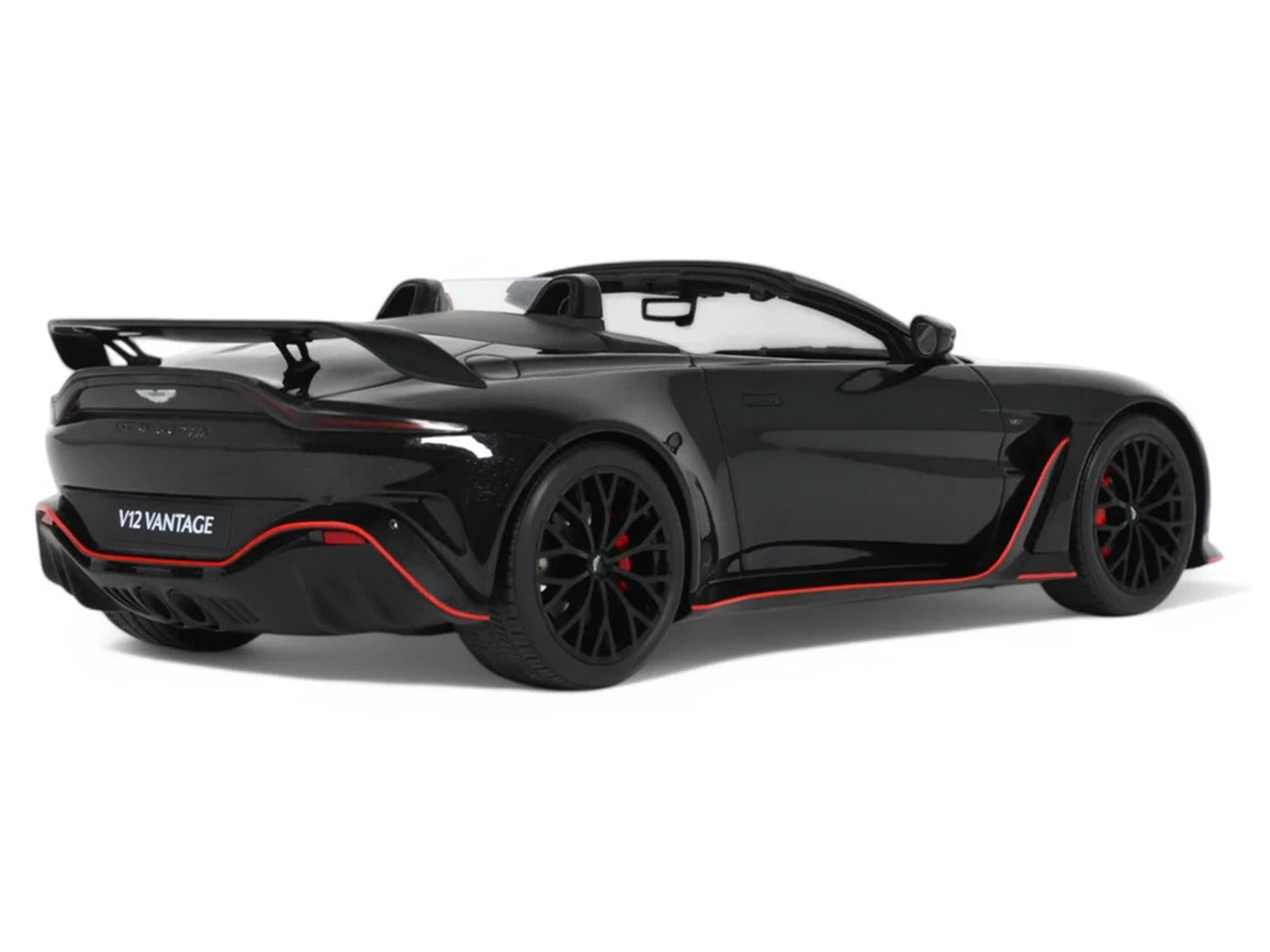 2023 Aston Martin V12 Vantage Roadster Onyx Black 1/18 Model Car by GT Spirit