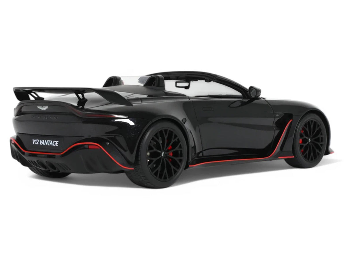 2023 Aston Martin V12 Vantage Roadster Onyx Black 1/18 Model by GT Spirit