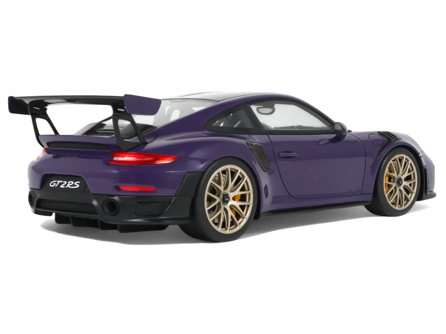 2021 Porsche 911 GT2 RS Ultraviolet Metallic with Carbon Stripes 1/18 Model