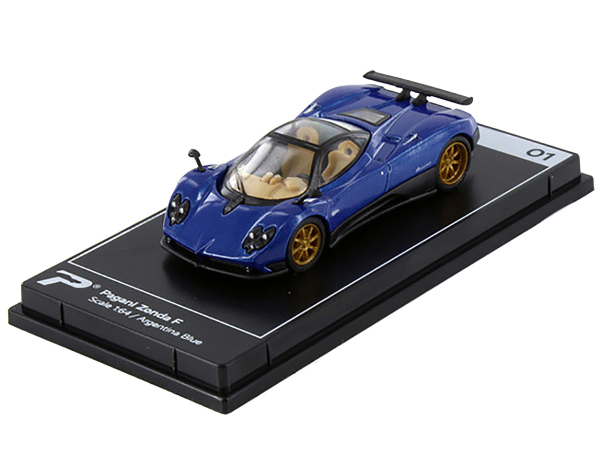 Pagani Zonda F Argentina Blue Metallic "Hypercar League Collection" 1/64 Diecast