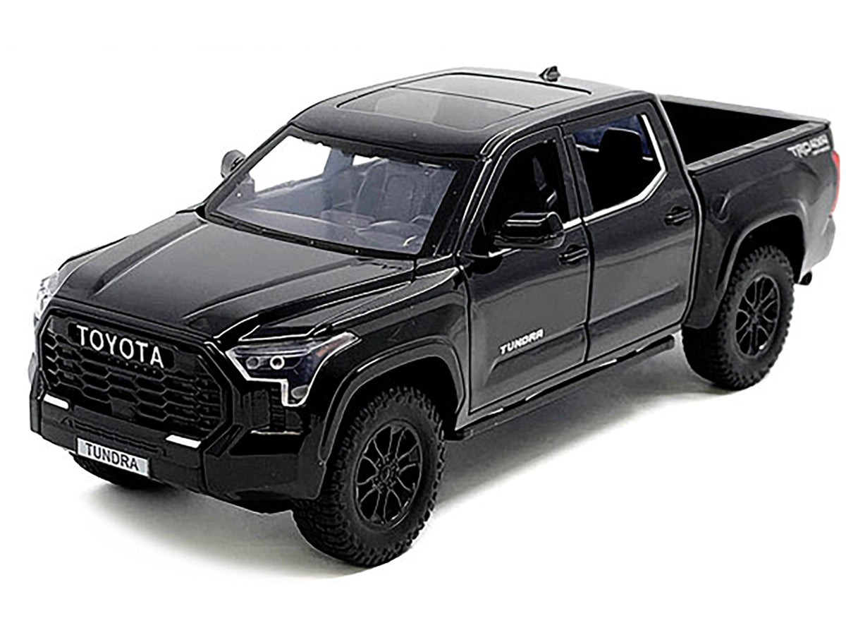 2023 Toyota Tundra TRD 4x4 Pickup Truck Black Sunroof Wheel Rack 1/24 Diecast
