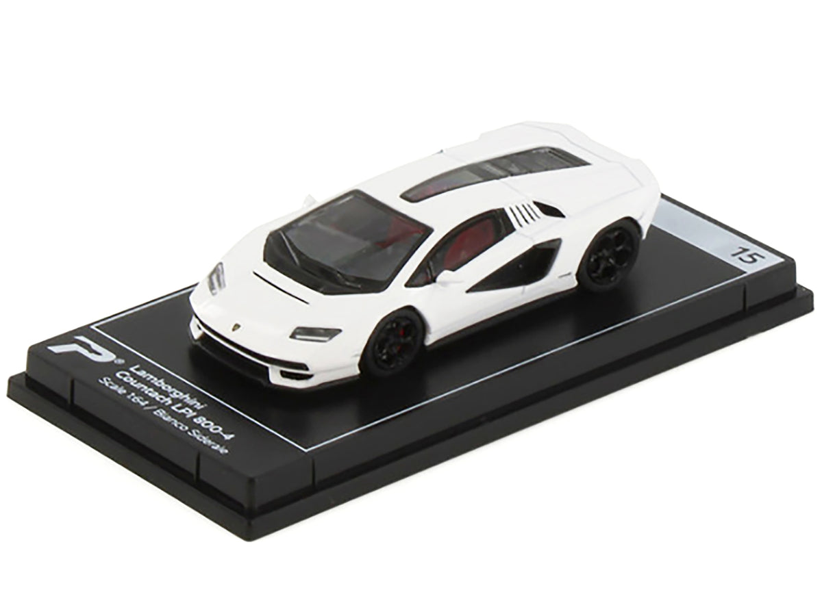 Lamborghini Countach LPI 800-4 Bianco Siderale White 1/64 Diecast by PosterCars