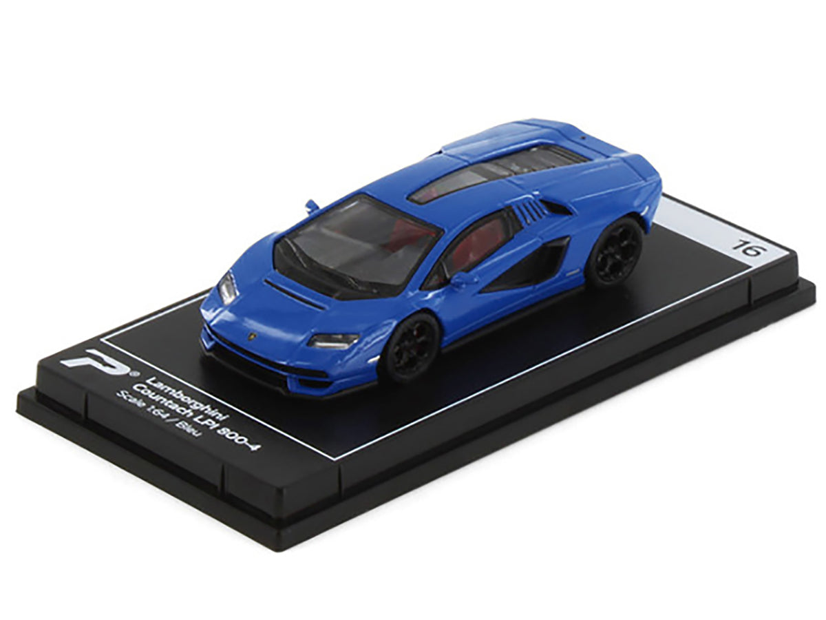 Lamborghini Countach LPI 800-4 Blue "Hypercar League Collection" 1/64 Diecast