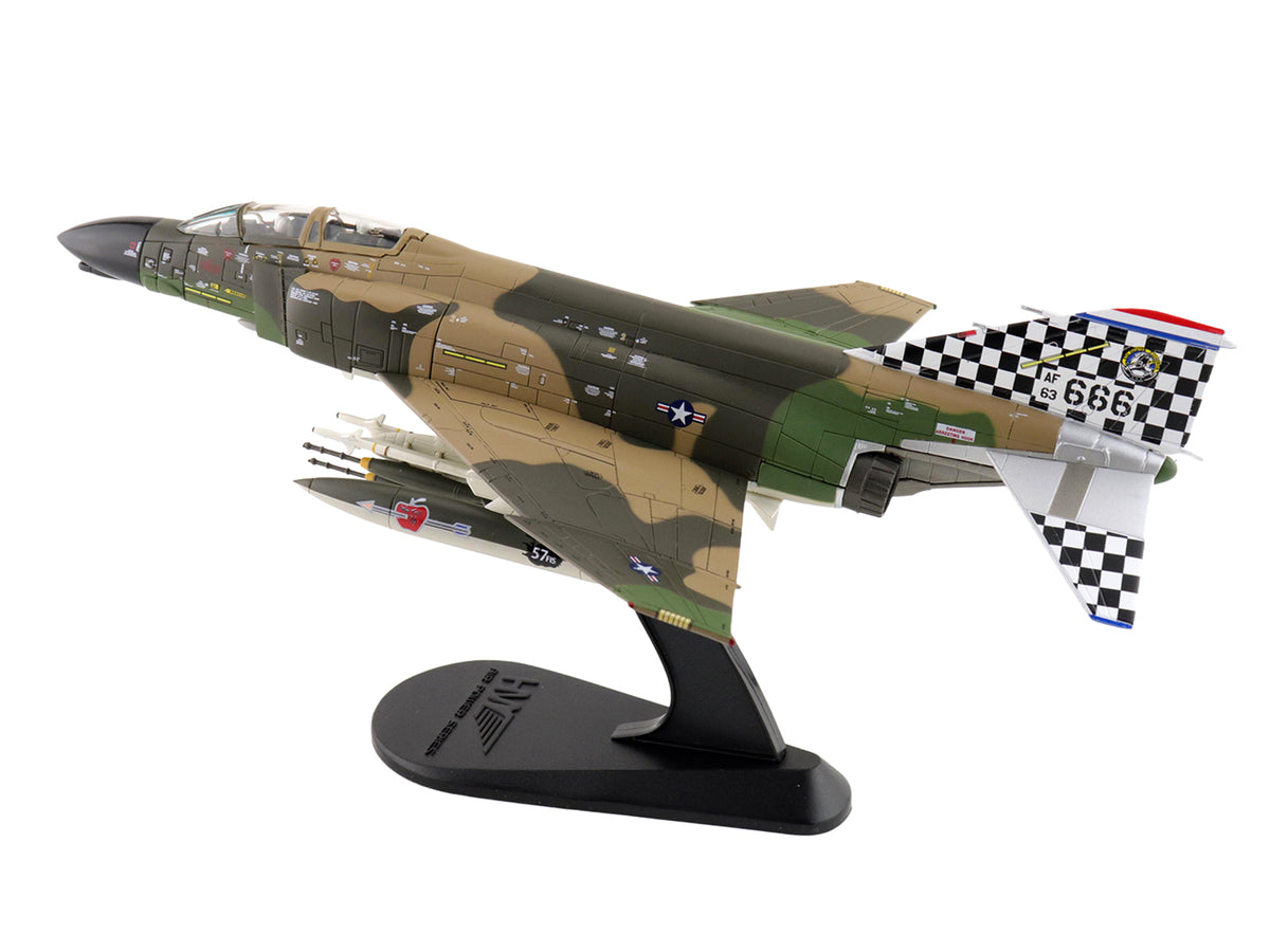 McDonnell Douglas F-4C Phantom II Fighter-Bomber Aircraft "63-7666 William Tell 57th FIS Keflavik Airport Iceland" (1977) United States Air Force "Air Power Series" 1/72 Diecast Model by Hobby Master