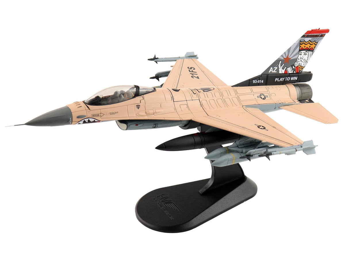 Lockheed F-16V Fighting Falcon Fighter Aircraft "93-0814 Play to Win 21st Sqn. Luke AFB" (2025) United States Air Force "Air Power Series" 1/72 Diecast Model by Hobby Master