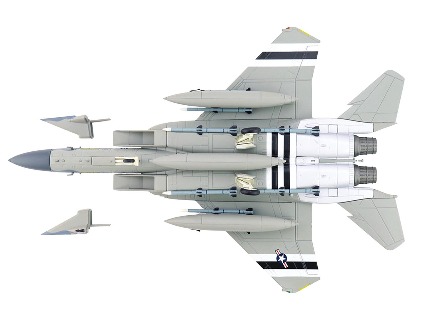 McDonnell Douglas F-15C Eagle Fighter Aircraft "86-0171 Florida ANG 75th Anniversary" (2022) United States Air Force "Air Power Series" 1/72 T&y Diecast Model by Hobby Master