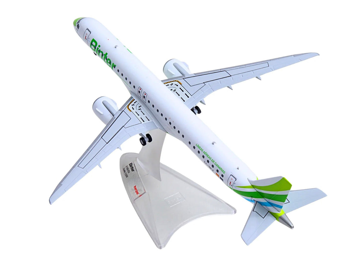 Embraer E195-E2 Commercial Aircraft Binter Canarias Striped Tail 1/200 Diecast