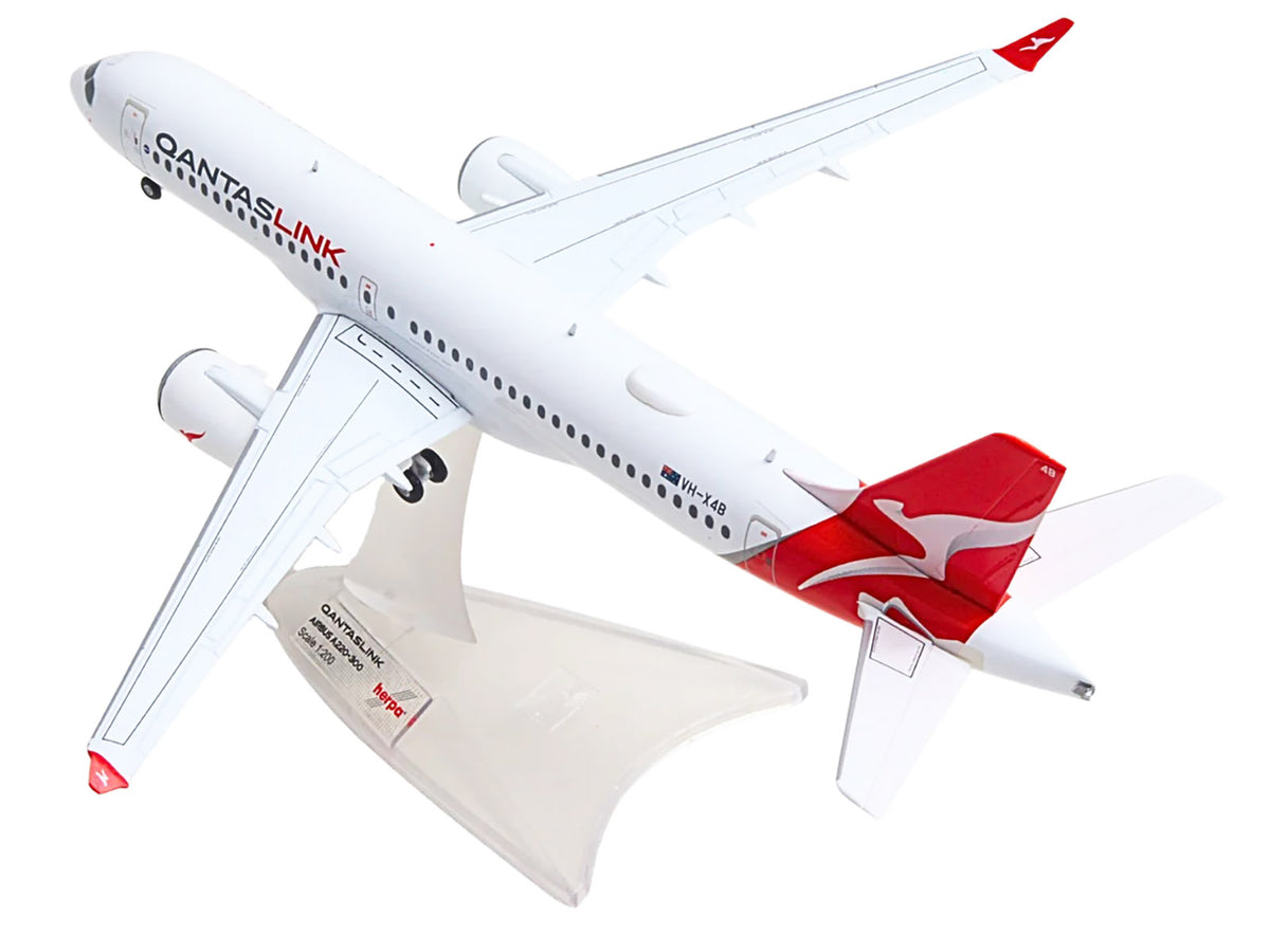 Airbus A220-300 Commercial Aircraft QantasLink White Red Tail 1/200 Diecast