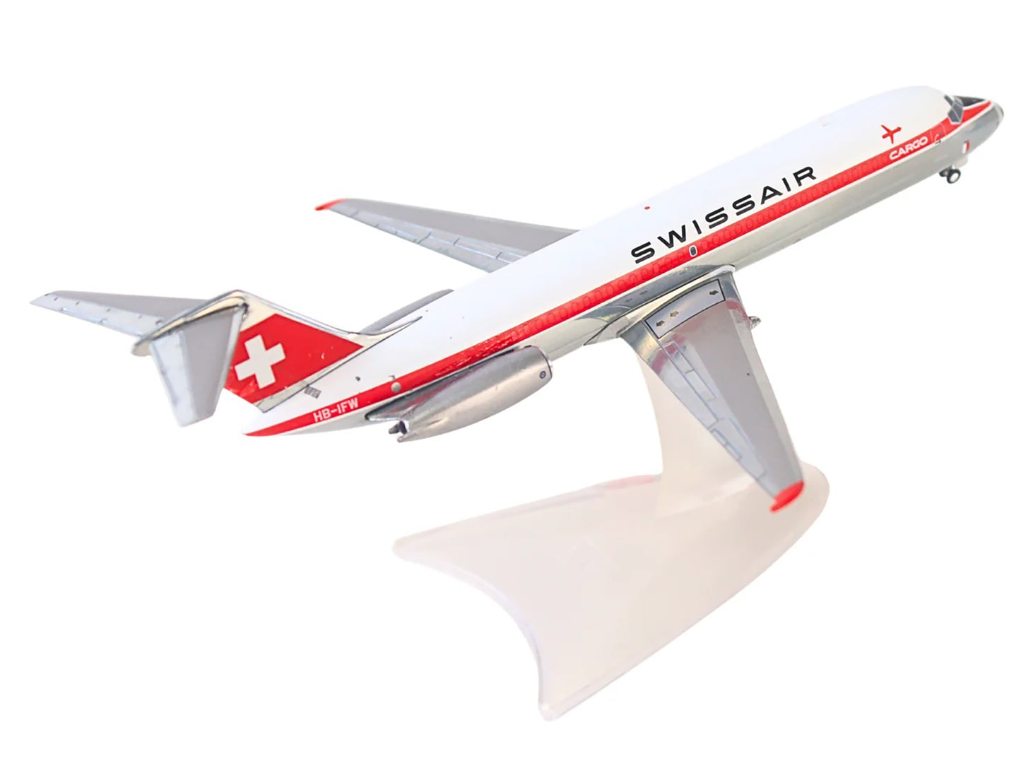 Douglas DC-9-30F Commercial Aircraft "Swissair" (HB-IFW) White with Red Stripes 1/200 Diecast Model Airplane by Herpa <h2>Douglas Herpa</h2> <p>High-quality car perfect for collectors and enthusiasts.