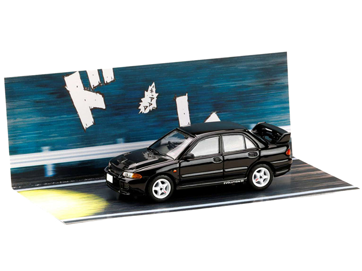 Mitsubishi Lancer RS Evolution III RHD Initial D Manga Diorama Set 1/64 Diecast