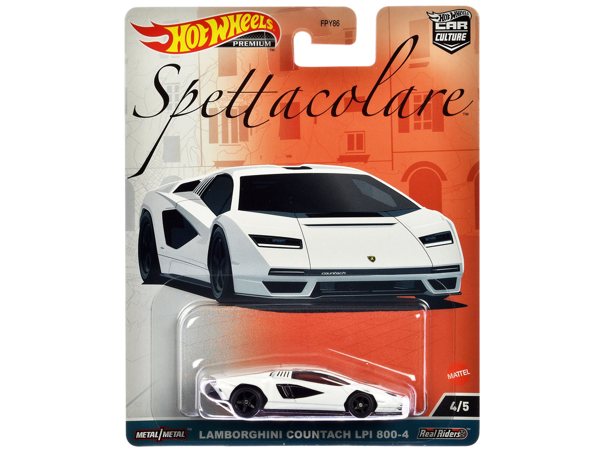 Lamborghini Countach LPI 800-4 White Diecast Model Diecast Model Car - Hotwheels
